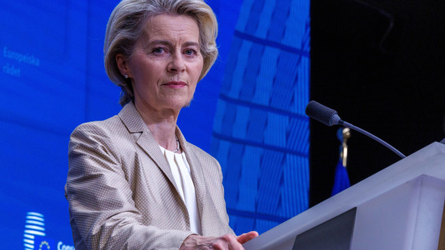 European Commission President Ursula von der Leyen speaks during the press conference which concludes the European Council meeting in Brussels, Belgium, 27 October 2023